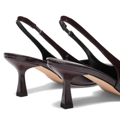 Kitten Heels for Women Slip On Pointed Toe Slingback Heels