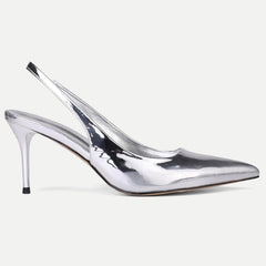 Slingback Heels for Women Patent Leather Stiletto Heel Pumps