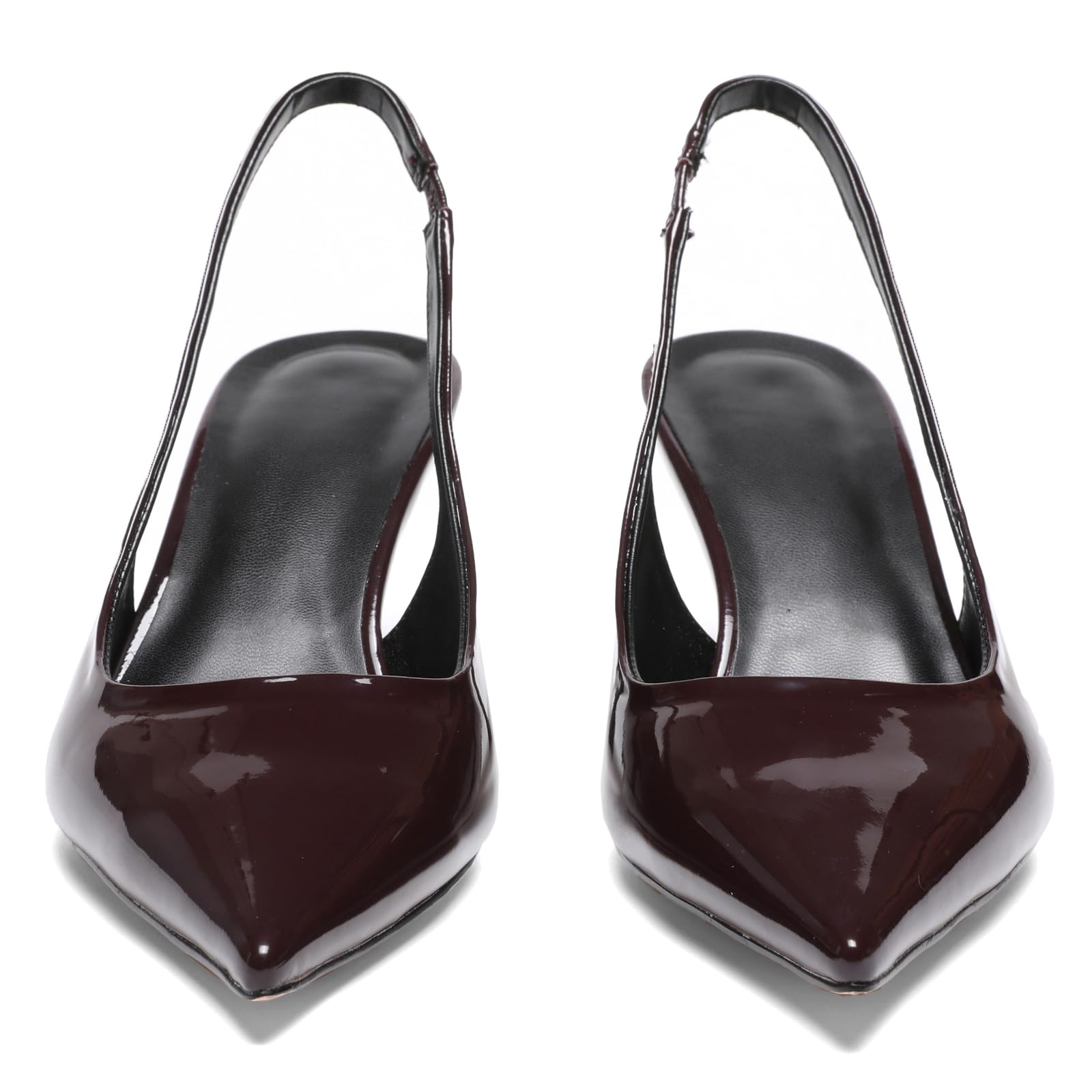 Kitten Heels for Women Slip On Pointed Toe Slingback Heels