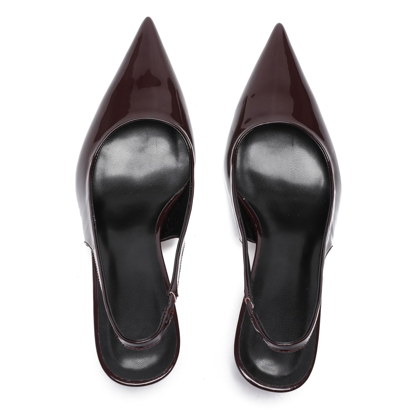 Kitten Heels for Women Slip On Pointed Toe Slingback Heels