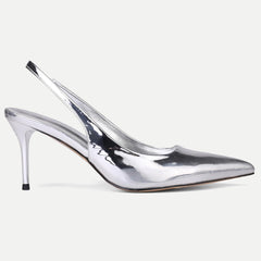 Slingback Heels for Women Patent Leather Stiletto Heel Pumps